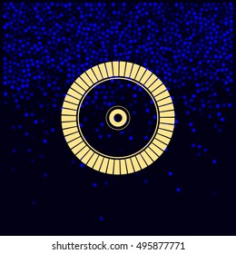 Diamond disc for concrete cutting - vector icon