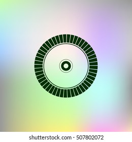 Diamond disc for concrete cutting - vector icon