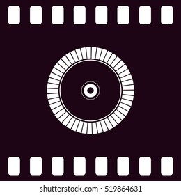 Diamond disc for concrete cutting - vector icon