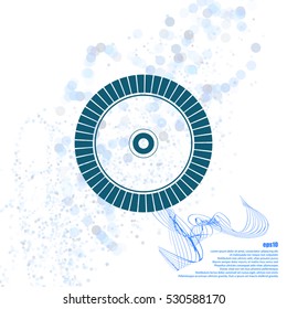 Diamond disc for concrete cutting - vector icon