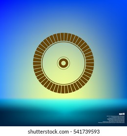 Diamond disc for concrete cutting - vector icon