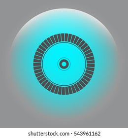 Diamond disc for concrete cutting - vector icon