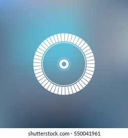 Diamond disc for concrete cutting - vector icon