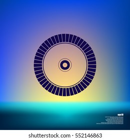 Diamond disc for concrete cutting - vector icon