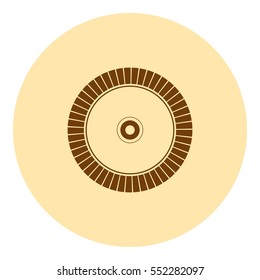Diamond disc for concrete cutting - vector icon
