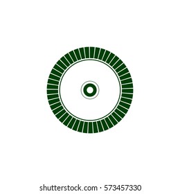 Diamond disc for concrete cutting - vector icon