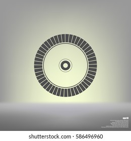 Diamond disc for concrete cutting - vector icon