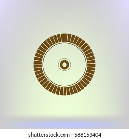 Diamond disc for concrete cutting - vector icon