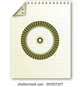 Diamond disc for concrete cutting - vector icon