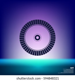 Diamond disc for concrete cutting - vector icon