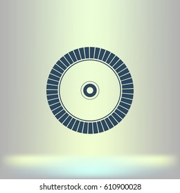 Diamond disc for concrete cutting - vector icon
