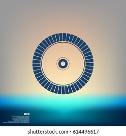 Diamond disc for concrete cutting - vector icon