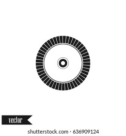Diamond disc for concrete cutting - vector icon