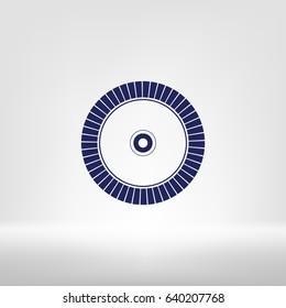 Diamond disc for concrete cutting - vector icon