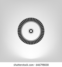 Diamond disc for concrete cutting - vector icon
