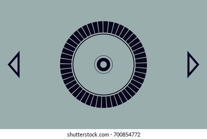 Diamond disc for concrete cutting - vector icon