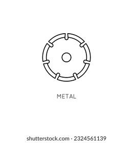 Diamond disc vector icon. Cutting disc for metal.