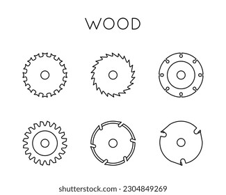 Diamantscheibe, Vektorsymbol. Holzwinkelschleifscheibe