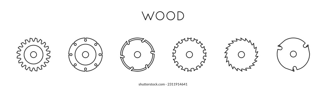 Diamond disc vector icon. Wood Angle Grinder Disc