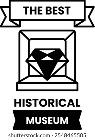 Un diamante se muestra en una caja de vidrio