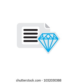 Diamond Document Logo Icon Design