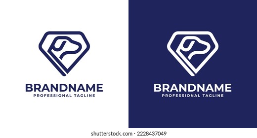 Diamond Dog Logo, suitable for any business related to dog and diamond.