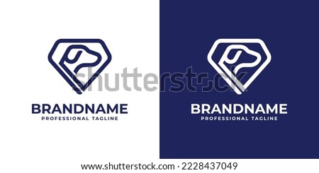 Diamond Dog Logo, suitable for any business related to dog and diamond.