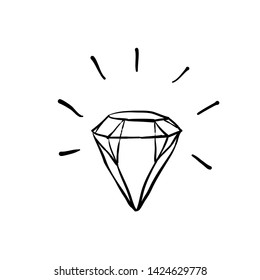 diamond doodle icon handdrawn style