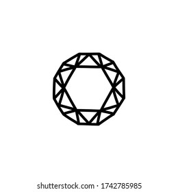 Symbol für Diamantdoodle, Vektor-Abbildung