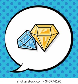 diamond doodle, speech bubble