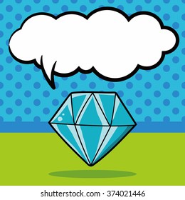 diamond doodle, speech bubble