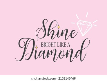 diamond drawing with positive quote hand drawn