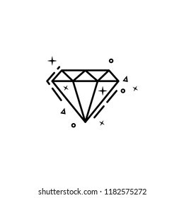 diamond dusk style icon. Element of birthday party in dusk style icon for mobile concept and web apps. Thin line diamond icon can be used for web and mobile