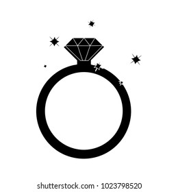 Diamond  engagement ring icon