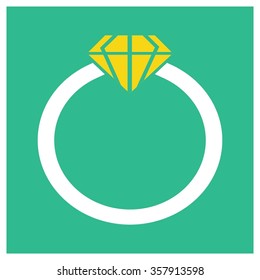 Diamond engagement ring icon