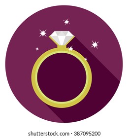 Diamond  engagement ring icon