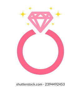 Symbol für Diamantenverlobungsring, Diamantenring