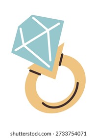 Diamond engagement ring sticker design