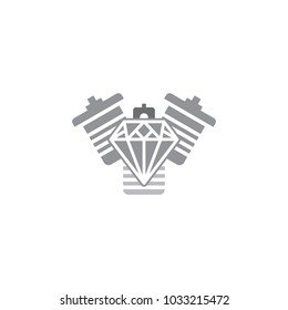 Diamond Engine Logo icon Design