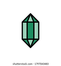 Diamante esoterische Ikone. Einfache Farbe mit umrissenen Vektorelementen von esoterischen Symbolen für i und ux, Website oder mobile Anwendungen