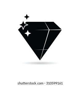 diamond expensive black vector silhouette