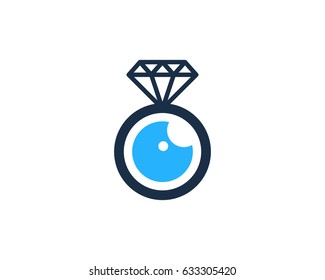 Diamond Eye Icon Logo Design Element