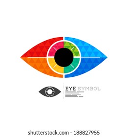 Diamond Eye Symbol - Vector Illustration
