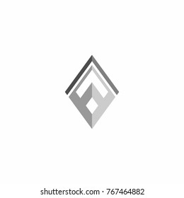 Diamond F FF Logo Vector