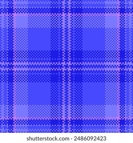Diamond fabric pattern textile, countryside tartan check vector. Straight plaid background seamless texture in indigo and blue colors palette.