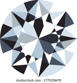 Diamond Facet Decorative Vector Illustrations