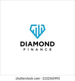 diamond and finance logo concept vector.