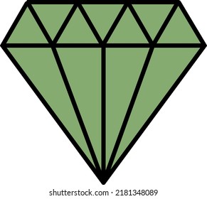 Financiaciones de diamantes, ilustración, vector sobre fondo blanco.