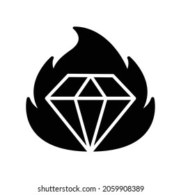 Diamant mit Brandzeichen Vectordesign Vorlage.