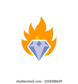 Diamond Fire Logo Icon Design